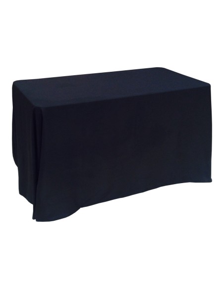 Nappe Lisse Polyester NOIRE pour table pliante rectangle 122cm x 61cm