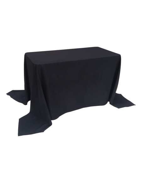 Nappe Lisse Polyester NOIRE pour table pliante rectangle 122cm x 61cm
