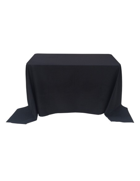 Nappe Lisse Polyester NOIRE pour table pliante rectangle 122cm x 61cm