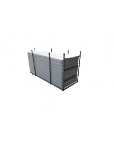 Chariot roulant porte table rectangulaire 2
