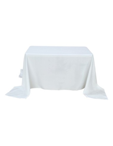 Nappe Lisse Polyester BLANCHE pour table pliante rectangle 122cm x 61cm