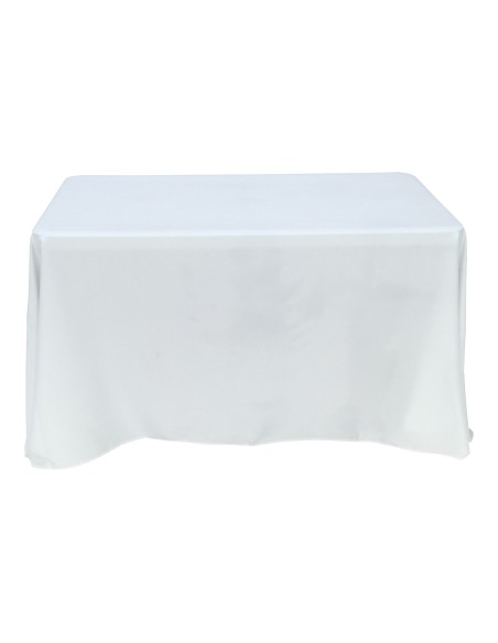 Nappe Lisse Polyester BLANCHE pour table pliante rectangle 122cm x 61cm
