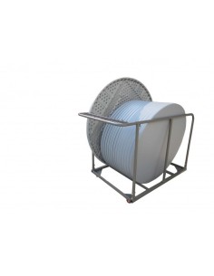 Chariot roulant porte table ronde 2