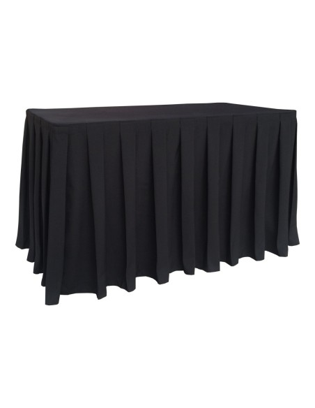 Nappe Ondulée Polyester NOIRE pour table pliante rectangle 122cm x 61cm