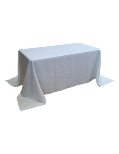 Nappe Lisse Polyester BLANCHE pour table pliante rectangle 152cm x 76cm
