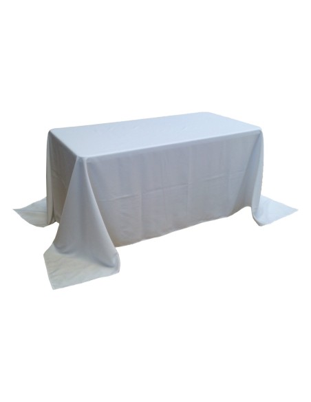 Nappe Lisse Polyester BLANCHE pour table pliante rectangle 152cm x 76cm