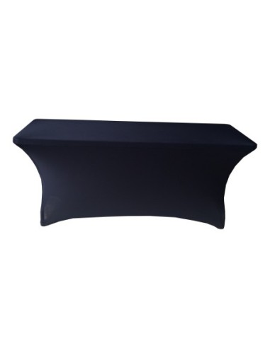 Housse Lisse Spandex NOIRE pour table pliante rectangle 183cm x 76cm