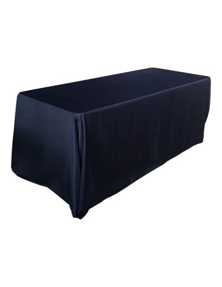 Nappe Lisse Polyester NOIRE pour table pliante rectangle 183cm x 76cm