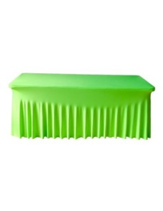 Housse Ondulée Spandex VERTE pour table pliante rectangle 183cm x 76cm 2