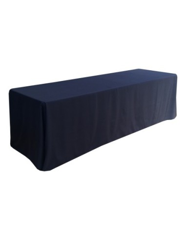 Nappe Lisse 3 Spandex NOIRE pour table pliante rectangle 240cm x 76cm