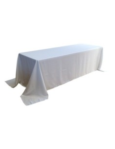 Nappe Lisse 3 Spandex BLANCHE pour table pliante rectangle 240cm x 76cm 2