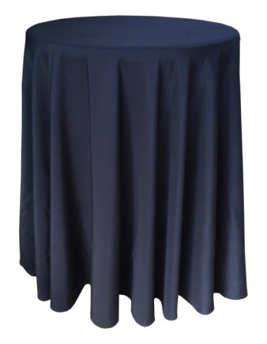 Nappe Ondulée 3 Polyester NOIRE pour table pliante ronde mange debout Diamètre 80cm