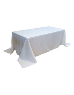 Nappe Lisse Style 3 BLANCHE pour table pliante rectangle 200cm x 90cm 2