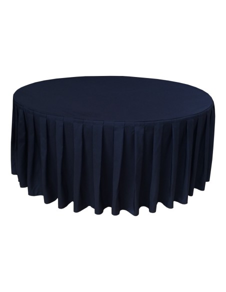 Housse Ondulée 4 Polyester NOIRE pour table pliante ronde Diamètre 180 cm