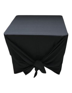 Nappe Ondulée 3 Polyester NOIRE pour table pliante carrée 87cm x 87cm 2