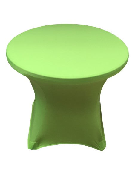 Housse Lisse Spandex VERTE pour table pliante ronde