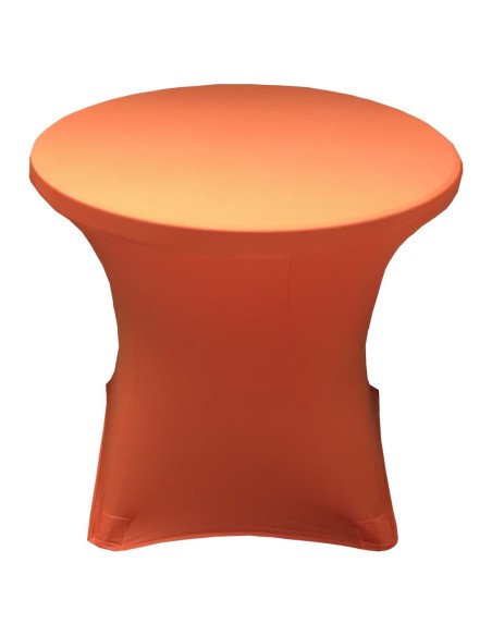 Housse Lisse Spandex ORANGE pour table pliante ronde