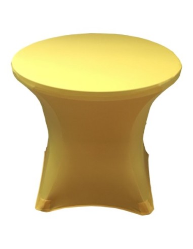 Housse Lisse Spandex JAUNE pour table pliante ronde