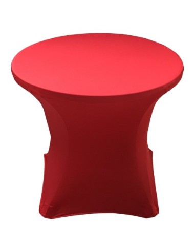 Housse Lisse Spandex ROUGE pour table pliante ronde