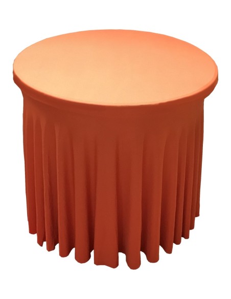 Housse Ondulée ROUGE Spandex pour table pliante Diamètre 80 cm