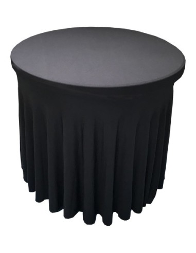 Housse Ondulée VERT Spandex pour table pliante Diamètre 80 cm