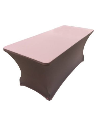 Housse Lisse Spandex ROSE pour table pliante rectangle 183cm x 76cm