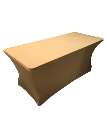 Housse Lisse Spandex ARGENTEE pour table pliante rectangle 200cm x 90cm