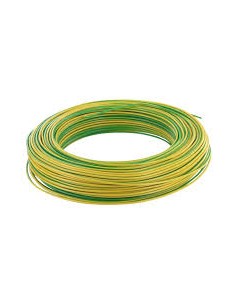 Câble électrique HO7VU 1,5mm² vert/Jaune, 100ml