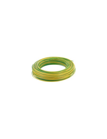 Câble électrique HO7VU 1,5mm² vert/Jaune, 100ml