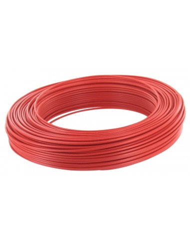 Câble électrique HO7VU 1,5mm² Rouge, 100ml