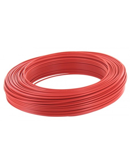 Câble électrique HO7V-U 1x2,5mm² Rouge, 100ml