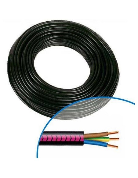 Câble électrique R2V 3G2.5mm² M/B/VJ - Couronne de 50m