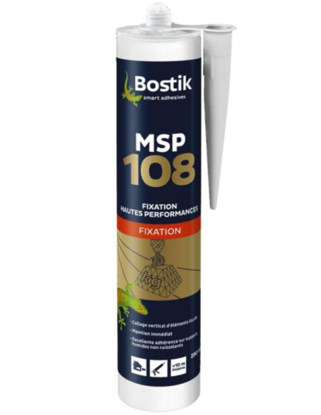 Mastic colle polymère MSP 108 - blanc - 290 ml