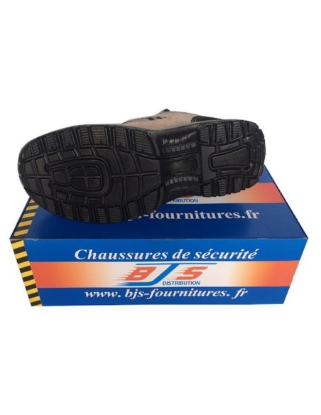 Chaussures de sécurité en cuir et velours