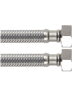 Flexible Sanitaire Femelle Boutté F515 15x21 500mm DN8 Argent - Boutté - 3146182