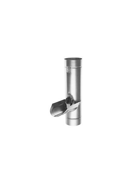 Récupérateur d'eau à clapet avec grille , diamètre 80 mm naturel