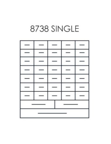 Casier métal avec 38 tiroirs