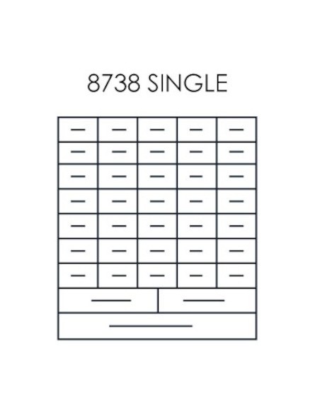 Casier métal avec 38 tiroirs