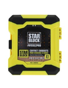 Coffret embouts de vissage Tx, Pz, Ph, Sl, Hex – 31 pièces - STAR BLOCK