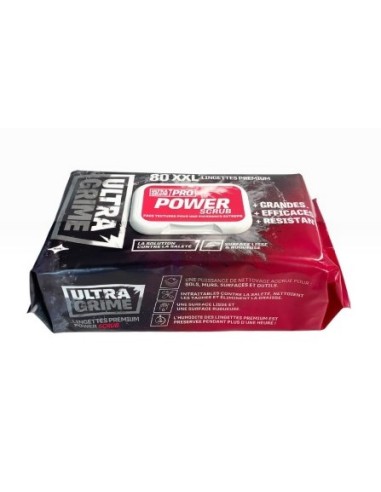 Lingettes nettoyantes biface rugueuse XXL - ULTRAGRIME - PRO 80