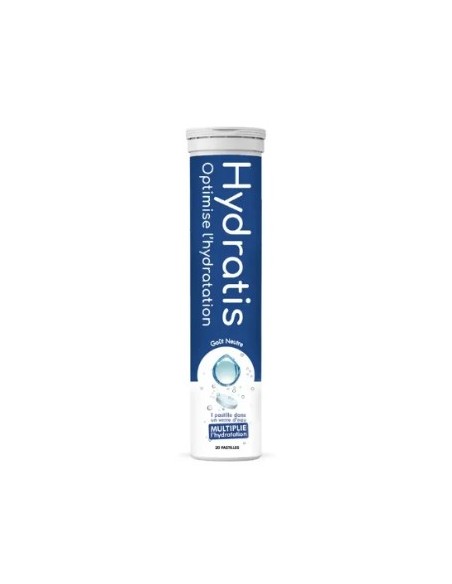 HYDRATIS - Solution d'Hydratation Aux Sels Minéraux 20 Comprimés Effervescents - NEUTRE