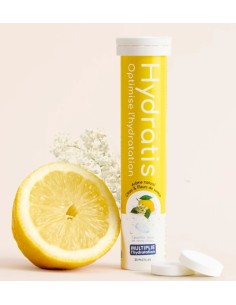 HYDRATIS - Solution d'Hydratation Aux Sels Minéraux 20 Comprimés Effervescents - Saveur Citron Fleurs de sureau