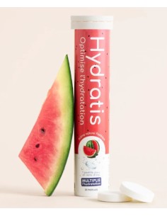 HYDRATIS - Solution d'Hydratation Aux Sels Minéraux 20 Comprimés Effervescents - Saveur Pastèque