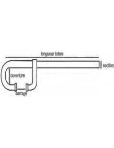 Serre-coffrage ouverture 360 mm Magne 2