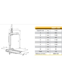 Lève-palette 1 500 kg MBR-15MH 2