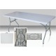 Table rectangulaire dimension 183 cm x 76 cm, pliante en malette