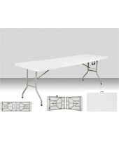 Table rectangulaire 240 x 76 cm pliante en malette