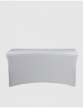 Housse Spandex pour table pliante rectangle 152 cm x 76 cm - couleur blanche