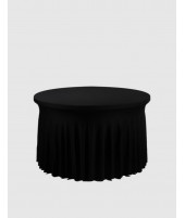 Housse Spandex noire pour table pliante ronde Ø 122 cm