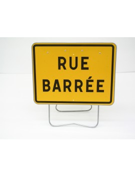 Panneau KC1 19P "Rue barrée" avec support